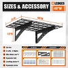 Yukimo 12"H Heavy Duty Wall-Mounted Metal Shelves - Black Garage Storage Racks for Concrete/Wood Walls, with Installation Kit - 3 of 4