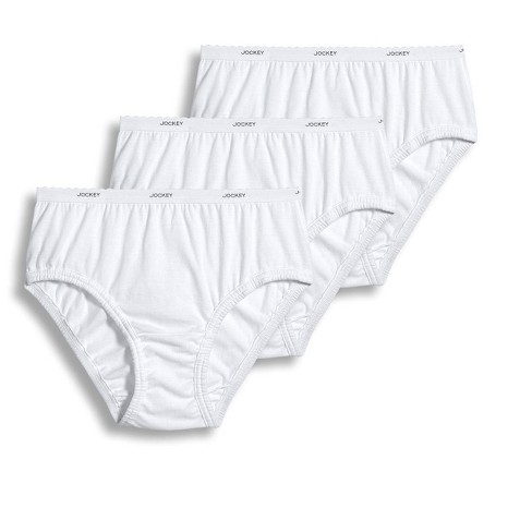 Jockey Women Classics Cotton Brief Underwear 3-Pack Ivory Size 7