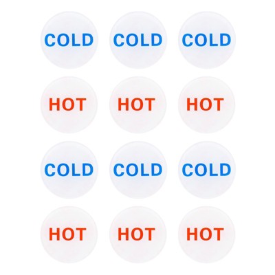 Unique Bargains Acrylic Self-Adhesive Decor Home Business Hot/Cold Water Label