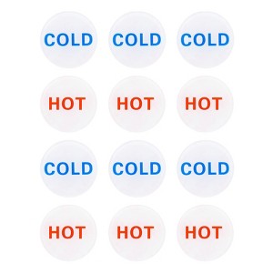 Unique Bargains Acrylic Self-Adhesive Decor Home Business Hot/Cold Water Label - 1 of 4