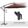 PAGED Rectangle Patio Umbrella Modern Market Umbrella with Push Button Tilt, Crank and 6 Ribs for Garden and Poolside, Base Not Included - 2 of 4