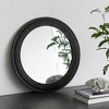 Vynxaria 24 in. Wx24 in. H Round Black Wooden Frame Antique Accent Mirror for Living Room, Foyer, Bathroom, Office - 2 of 4