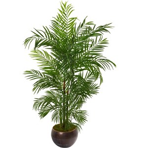 Nearly Natural 66-in Areca Palm Artificial Tree in Planter UV Resistant (Indoor/Outdoor) - 1 of 2