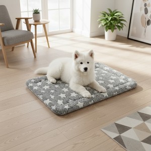 XINGHANZHENXUAN Orthopedic Pet Bed for Cats & Dogs, Washable Plush Mat with Non-Slip Bottom, Gray 30x20 Inch - 1 of 4