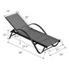Celebalcony Lounge Chair For Outside Set Of 2, Pool Chaise Lounge With S-Shaped Armrest, Patio Lounge Chairs With Adjustable Backrest - 3 of 4