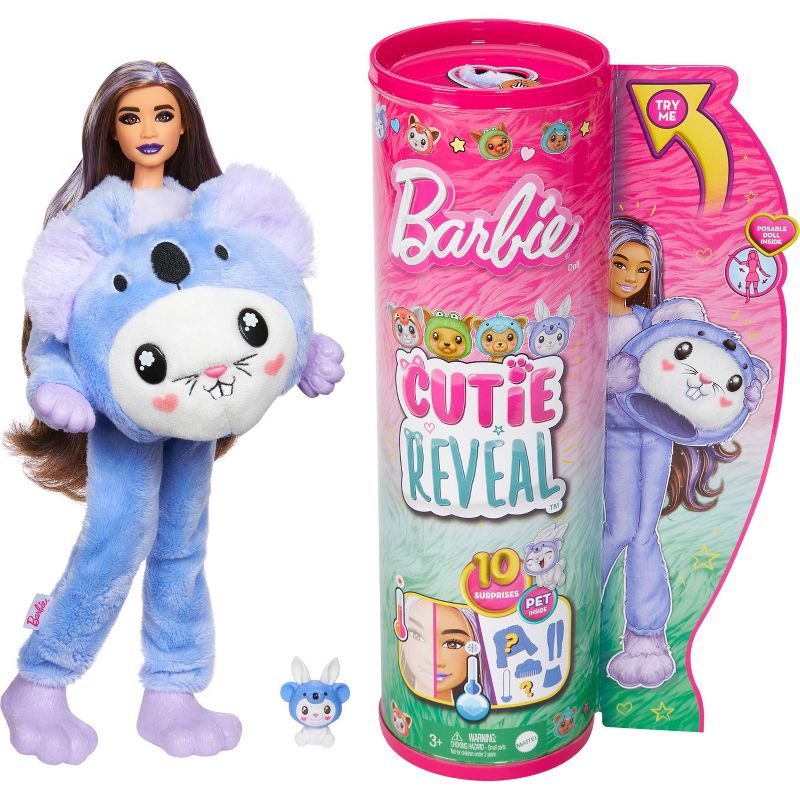 Barbie Cutie Reveal Bunny as a Koala Costume-Themed Doll &#38; Accessories with 10 Surprises, 1 of 7