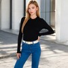 Anna-Kaci Women's Ribbed Long Sleeve Fitted Crew Neck Top - 4 of 4