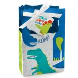 Big Dot of Happiness Roar Dinosaur - Dino Mite T-Rex Baby Shower or Birthday Party Favor Boxes - Set of 12