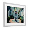 Stupell Industries Floral Fountain Courtyard Framed Print Under Glass Art - 2 of 4