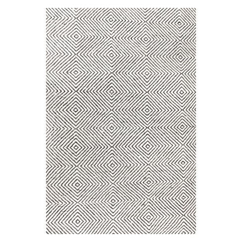 Cotton Hand Woven Area Rug Ivory, Nuloom Wool Rug