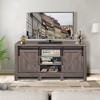 Costway TV Stand Sliding Barn Door Entertainment Center for TV's up to 55'' with Storage - 4 of 4