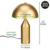 mDesign Metal Dome Desk Lamp - Office, Bedroom, Nursery, Living Room, Soft Brass - 3 of 4