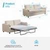 Mjkone 2-in-1 Pull Out Sofa Bed,Sleeper Sofa Couch with Memory Foam Mattress,Cup Holder,USB,Pull Out Couch Bed - 2 of 4