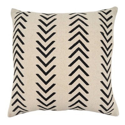 Woven Striped Square Throw Pillow Black/ivory - Threshold™ : Target