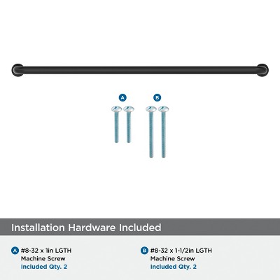 Matte Black 12-5/8 inch Modern Industrial Cabinet Pull Bar