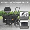 NAYSAYE Bike Wagon Trailer 2-in-1 Pushcart Stroller with Removable Box Waterproof Cover and Tow Hitch for Bicycles, Black, 54.5"*24"*41" - 3 of 4