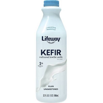 Lifeway Kefir Plain Low Fat Milk Smoothie - 32 fl oz