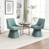 SEYNAR Modern Velvet 360 Degree Swivel Armless Dining chair Set of 2 - 2 of 4