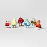 6pc Featherly Friends Fabric Bird Christmas Figurine Set - Wondershop™