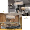 Ludomide Crystal Rectangular Raindrop Chandelier, Modern Lighting Fixture for Dining Room Kitchen Island-Polished Chrome - 3 of 4