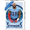 Trends International NFL Tennessee Titans - Jeffery Simmons 25 Framed Wall Poster Prints - 3 of 4