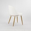 NicBex Dining Chairs Set of 2 Side Chair Upholstered Chair Metal Leg without Armrest, Fabric Accent for Kitchen, Bedroom - 4 of 4