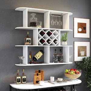 CuisinSmart Large Wall Mounted Wine Rack, 3-Tier Bar Shelves & Glass Holder, Bottles Display Storage Organizer for Kitchen, Dining Room,Home Mini Bar - 1 of 4