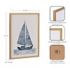 Kate & Laurel All Things Decor 12"x16" Gallery Nautical Blue Sailboat Print by The Creative Bunch Studio Gold - 3 of 4