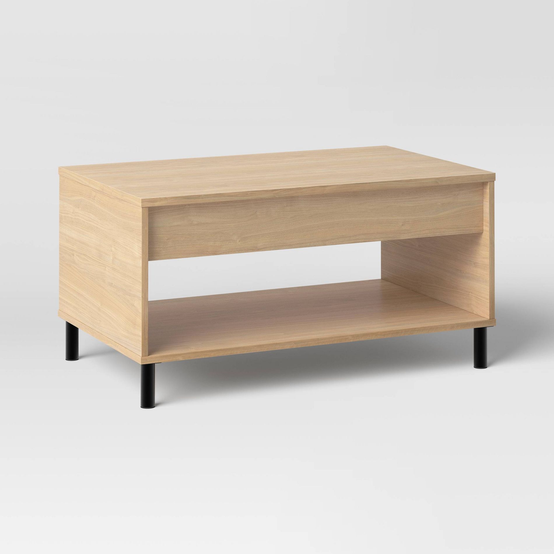Mixed Materials Wood and Metal Lift top Coffee Table  with Storage Natural Wood - Room Essentials™