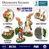 Harvest and Bloom Country Bunny Pair Figurine, 8" Rabbit Garden Statue Set| OrnamentallyYou - 2 of 4