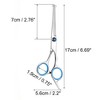 Unique Bargains Round Head Pet Trimmers 5.5 Inches Silver Tone Blue 1 Pc - 2 of 4