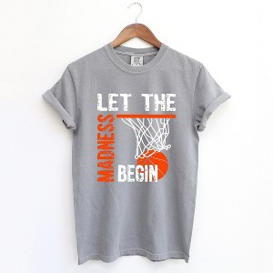 Simply Sage Market Women's Let The Madness Begin Short Sleeve Garment Dyed Tee - 1 of 4