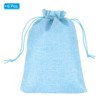 Unique Bargains Cotton Linen Bank Coin Change Bag with Drawstring 6 Pcs - 3 of 4