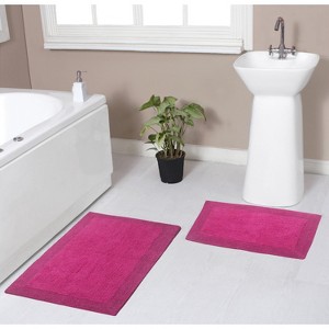 Home Weavers Luxury Collection 100% Cotton Tufted Bathroom Rug Set, Non-Slip Latex Bath Rug Set - 1 of 4