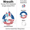 Big Dot of Happiness Firecracker 4th of July - Outdoor Red, White and Royal Blue Party Decor - Front Door Wreath - 3 of 4