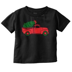 Christmas Tree Xmas Pick Up Truck Toddler Baby Graphic T Shirt Brisco Brands - 1 of 4
