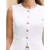 INSPIRE CHIC Women's Trendy Work Sleeveless Vest and Pencil Skirts Suit Set 2 Pieces - 4 of 4