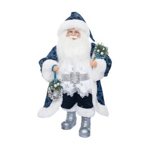 Season's Designs 18" Royal Blue And Whie Santa With Silve - 1 of 1
