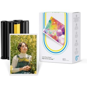 Liene Amber 4x6 inch Color Photo Paper 80 Sheets &2 Ink Cartridge Refill - 1 of 4
