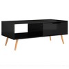 vidaXL Coffee Table High Gloss Black 39.4 in.x19.5 in.x16.9 in. Engineered Wood - 2 of 4