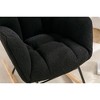 COWLOWN Teddy Fabric Rocking Glider Nursery Chair, 250LBS Capacity for Living Room/Bedroom Indoor - 3 of 4