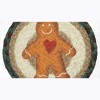 Earth Rugs Festive Gingerbread Man Round Coaster 7" Christmas Farmhouse Drink Mat - 2 of 3