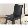 Signature Design by Ashley Jettaya Modern Dining Chairs, Black Faux Leather, Set of 2, Solid Wood Frame - 3 of 4