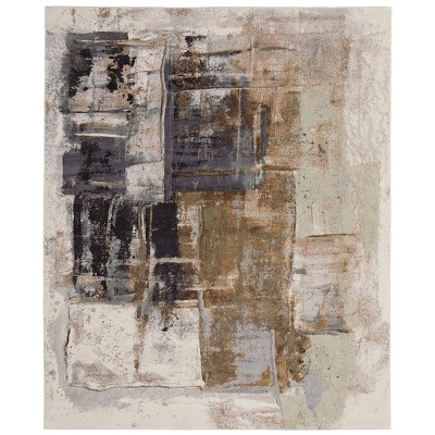 Clio Modern Watercolor Brown/Gray/Black Area Rug