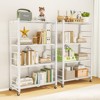 HONGGE Storage Shelves, Foldable Metal Shelving Units for Garage Kitchen Bakers, Collapsible Organizer Rack, Heavy Duty on Wheels - 3 of 4