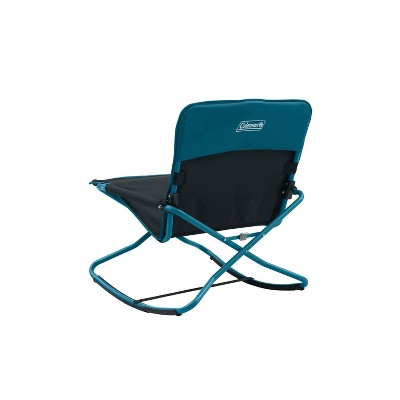 Deep Ocean Portable Outdoor Rocking Chair with Padded Arms