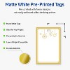 Avery Tags, 2" x 3", Gold-Metallic Ornaments, Matte, 80ct - 2 of 4