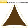 Sun Shade Sail Canopy UV Block – Waterproof Outdoor Shelter for Patio, Deck, Garden - Brown - 12X12X12 - 3 of 4
