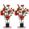 2 pcs Artificial Peony Trees,Faux Peony Plant in Pot, Artificial Peony Tree with Green Leaves for Living Room, Office, Home - 3 of 4