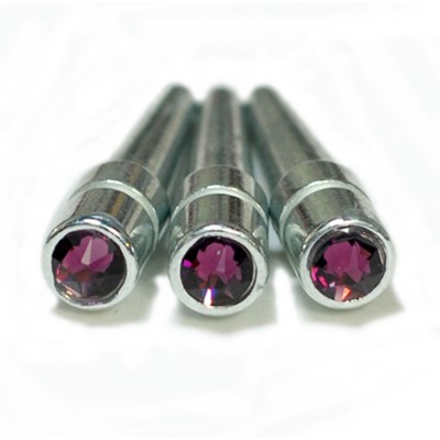WE Games Chrome Cribbage Pegs with Swarovski Austrian Crystals - Set of 3
